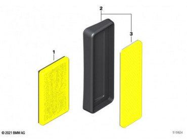 Rear reflector yellow front 