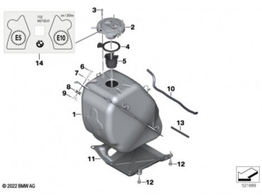 Fuel tank/mounting parts 