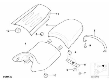 Seat bench and mounting parts 