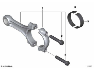 Connecting rod with bearing 