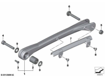 Tension struts with mounting 