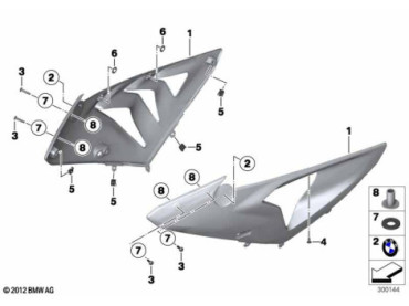 Fairing side section, front 