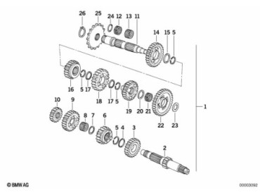 5 Gang Getriebe/Radsatzteile 